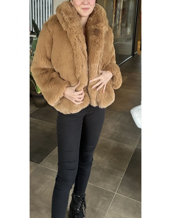 Kahverengi Şal Yaka Kürk