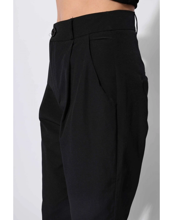 Pens Detaylı Pantolon Siyah