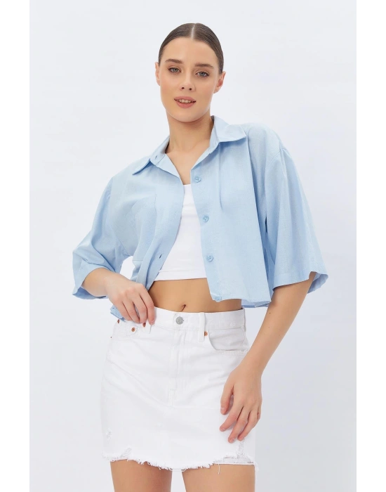 Cepli Asimetrik Kesim Gömlek