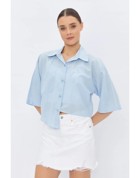 Cepli Asimetrik Kesim Gömlek