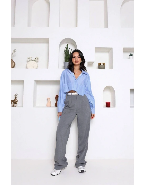 Pensli Poliviskon Gri Pantolon