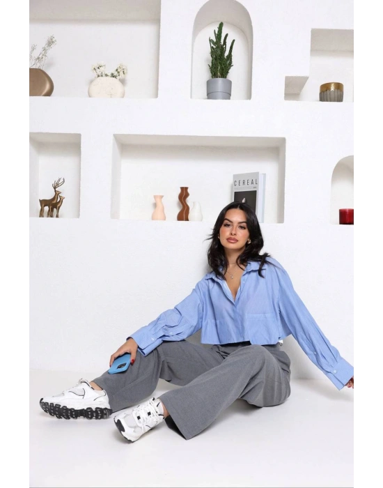 Pensli Poliviskon Gri Pantolon