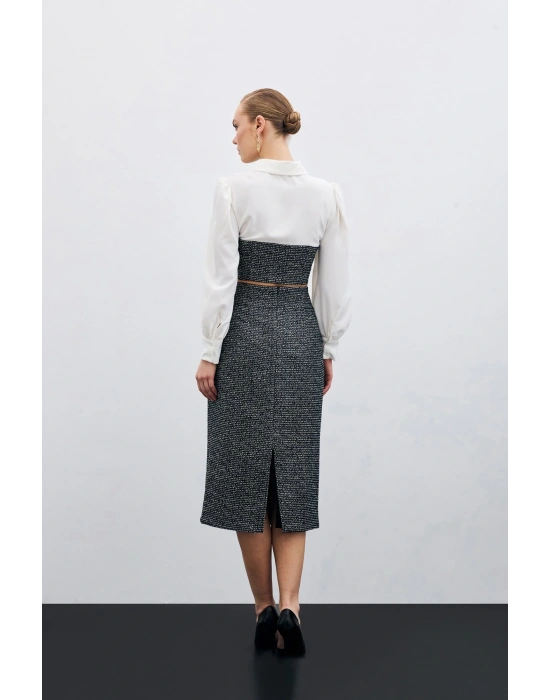 Tüvitli Gömlek Bluz - Sax Mavi