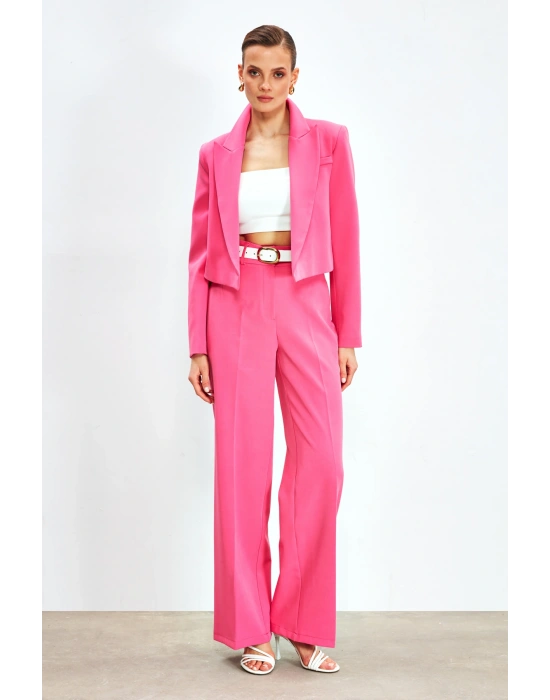 Klasik Bol Paça Pantolon - PEMBE