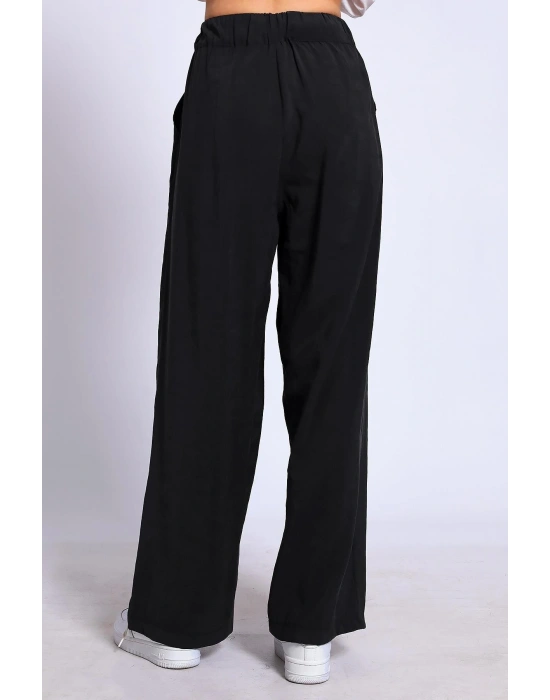 LASTİKLİ SİYAH PANTOLON
