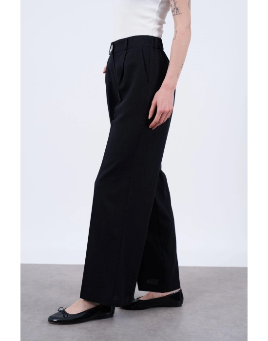 PREMİUM KETEN SİYAH PANTOLON