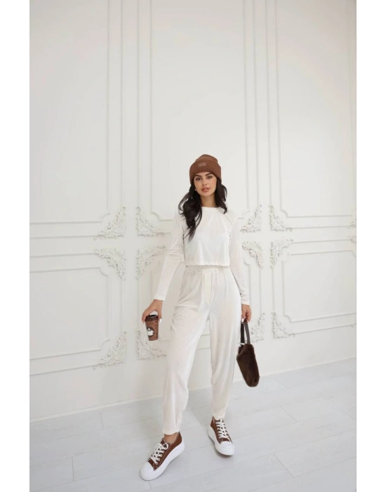 DESENLİ BLUZ - PANTOLON TAKIM