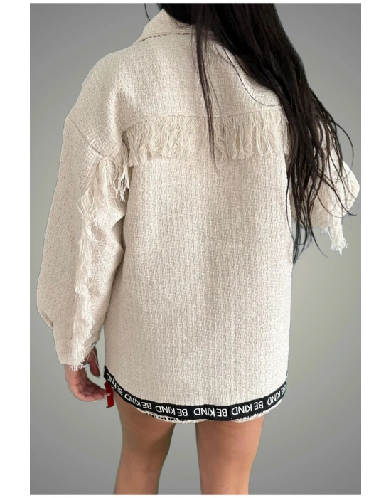 Etiket Detaylı Tüvit Gömlek 24k11654