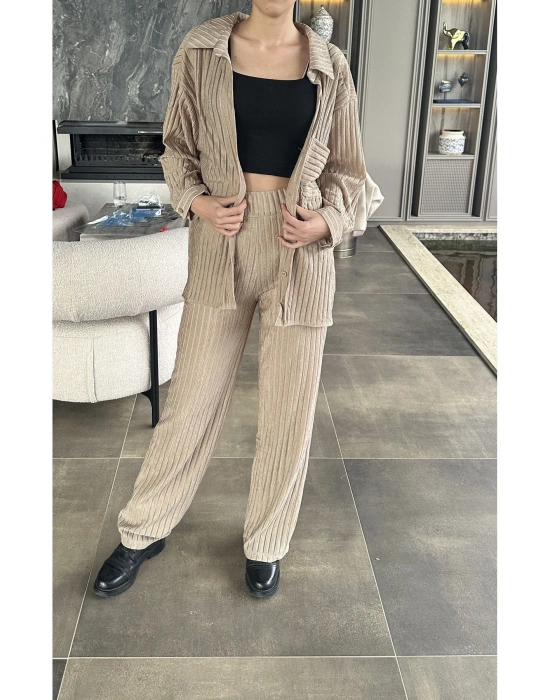 OVERSİZE GÖMLEK PANTLON EŞOFMAN TAKIM