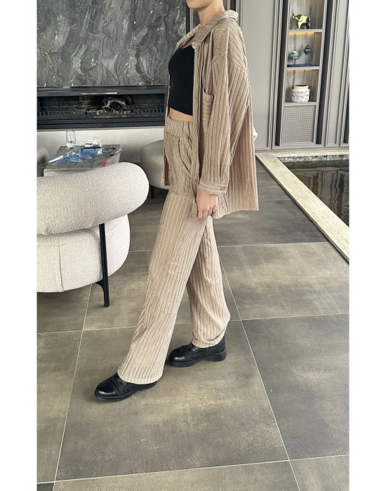 OVERSİZE GÖMLEK PANTLON EŞOFMAN TAKIM