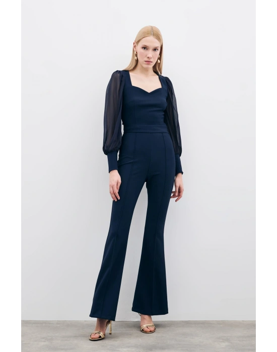 İspanyol Paça Pantolon - Lacivert