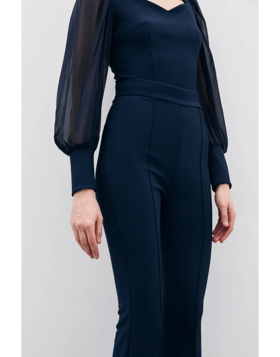 İspanyol Paça Pantolon - Lacivert