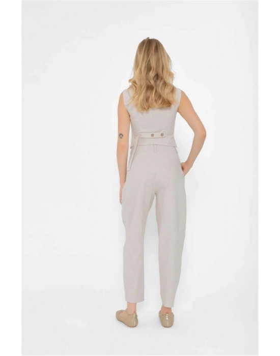 ASİMETRİK KETEN YELEK