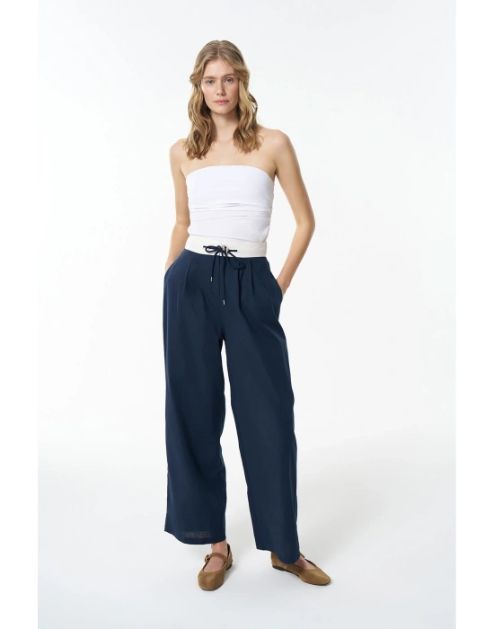 Beli Garnili Palazzo Pantolon Lacivert