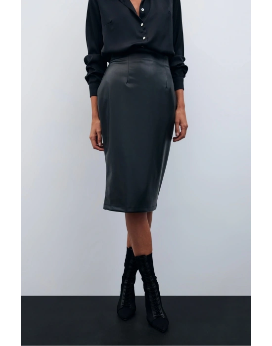 Deri Kalem Etek - Siyah