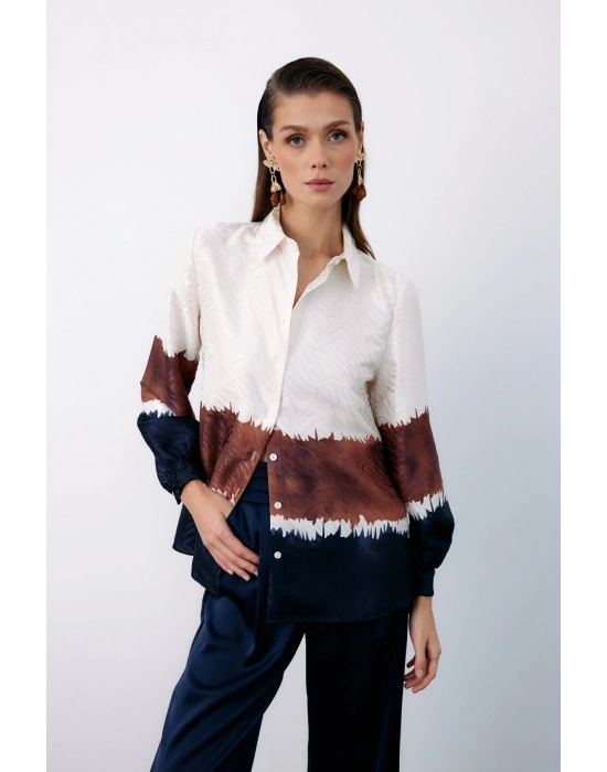 Renkli Klasik Gömlek - LACİVERT