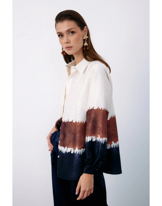 Renkli Klasik Gömlek - LACİVERT