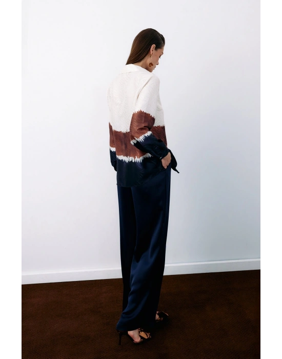 Renkli Klasik Gömlek - LACİVERT