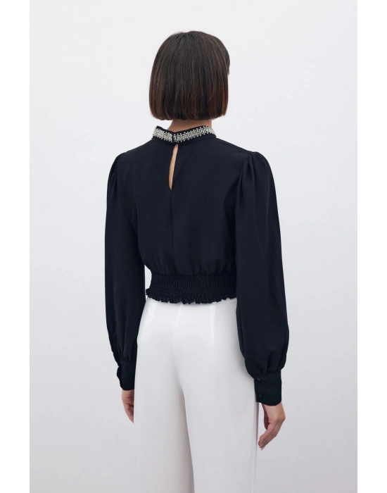 Bel Detaylı Cepli Pantolon - Ekru