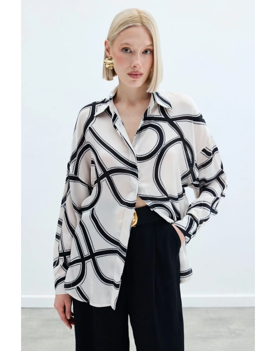 Salaş Gömlek - Ekru