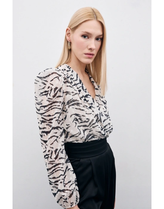 Puantiye Dokulu Bodysuit - Siyah