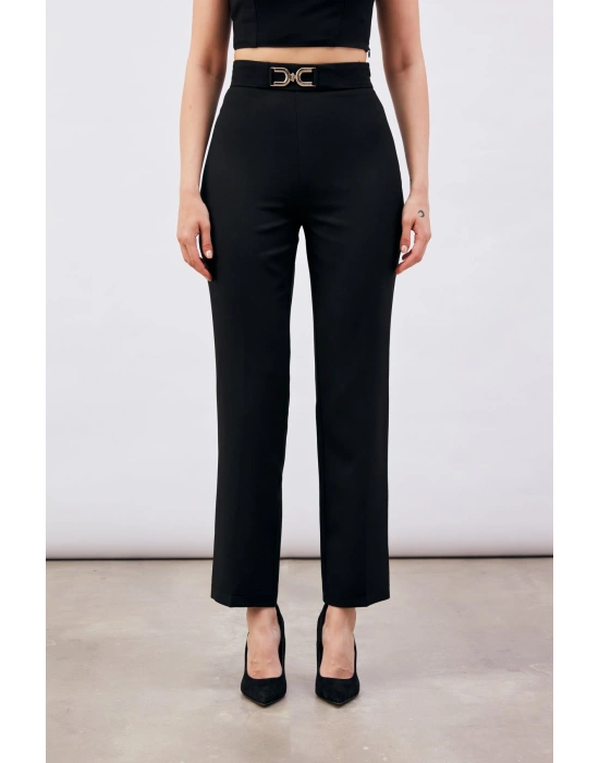 Aksesuar Detaylı Pantolon - Siyah