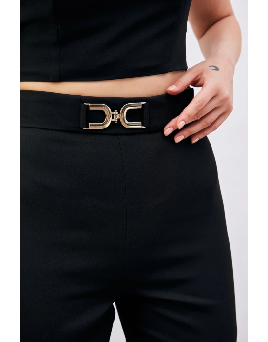 Aksesuar Detaylı Pantolon - Siyah