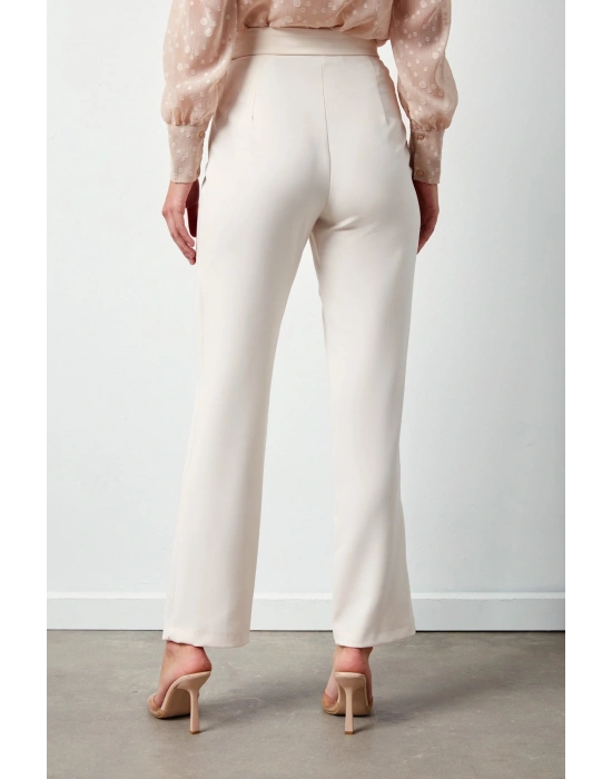 Aksesuar Detaylı Pantolon  Bej