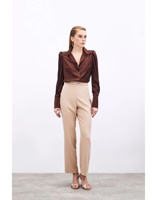 Aksesuar Detaylı Pantolon - Camel