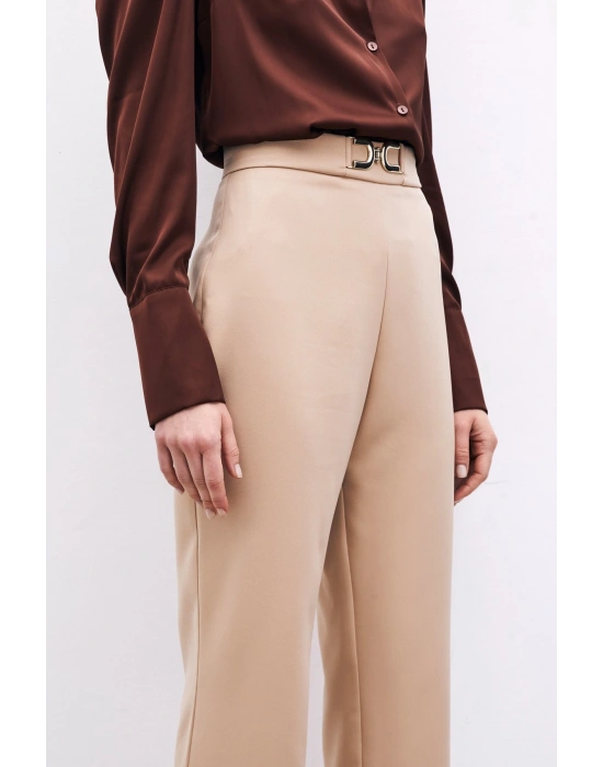 Aksesuar Detaylı Pantolon - Camel