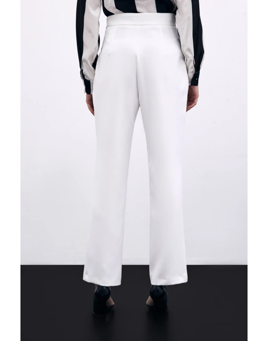 Aksesuar Detaylı Pantolon - Ekru