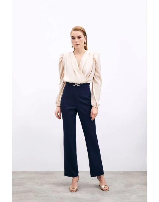 Aksesuar Detaylı Pantolon - Lacivert