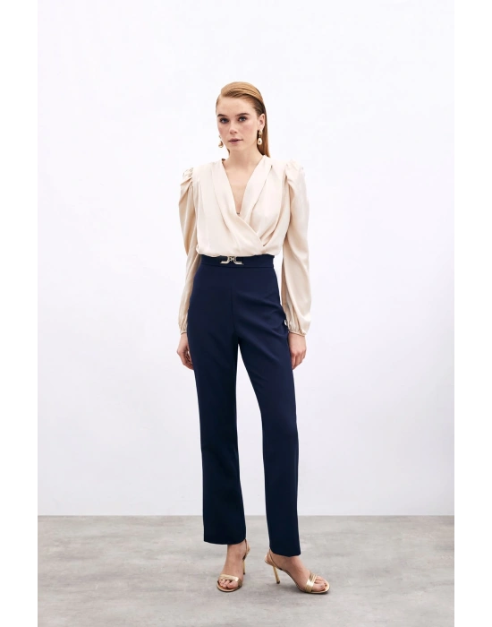 Aksesuar Detaylı Pantolon - Lacivert