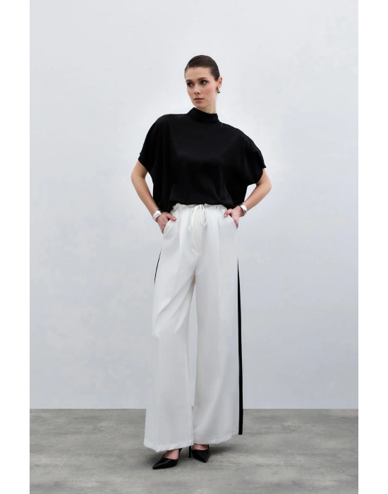 Yarasa Kol Salaş Bluz - Düz Siyah