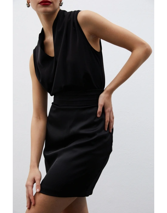 Hakim Yaka Kolsuz Bluz - SİYAH