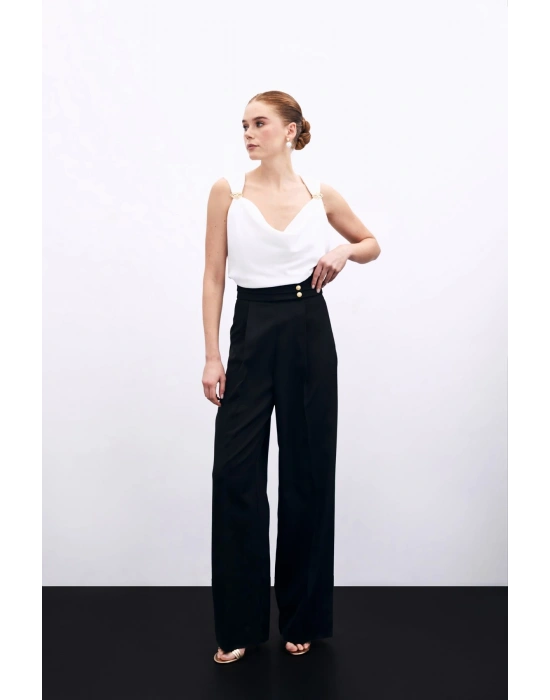 Degaje Yaka Bluz - Ekru