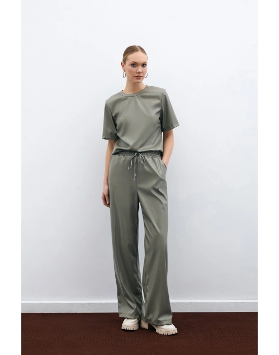 Salaş Deri Pantolon - Çağla Yeşili