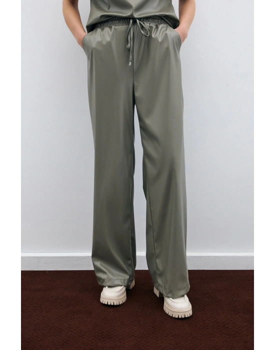 Salaş Deri Pantolon - Çağla Yeşili