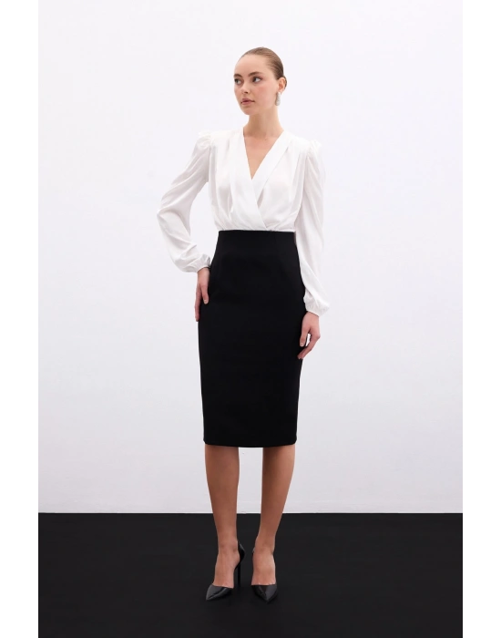 Düz Kalem Etek - Siyah