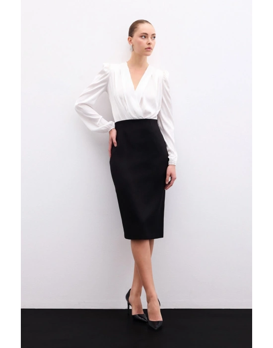 Düz Kalem Etek - Siyah