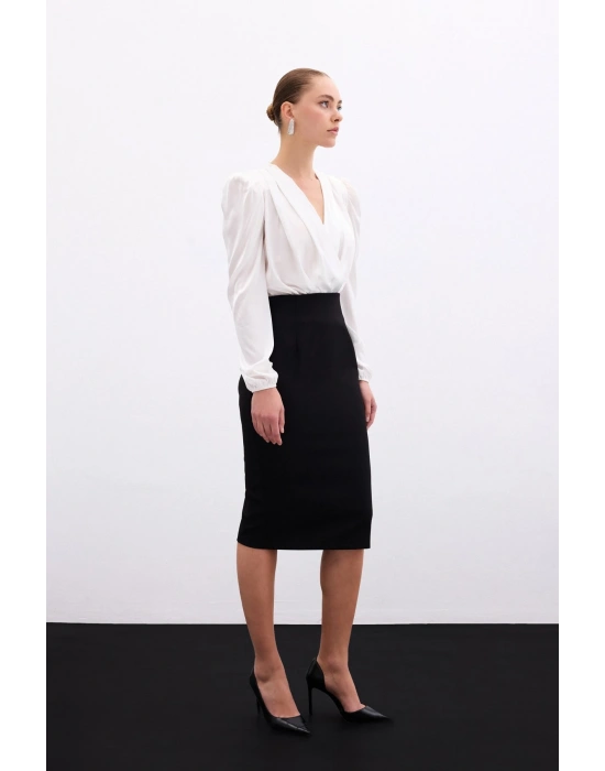 Düz Kalem Etek - Siyah