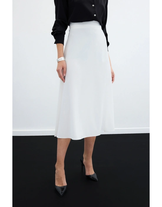 Midi Boy Saten Etek  EKRU