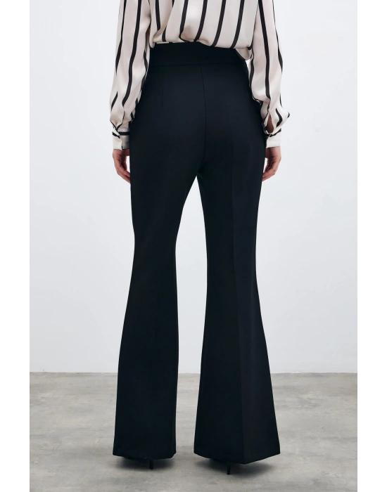 İspanyol Paça Pantolon - Siyah