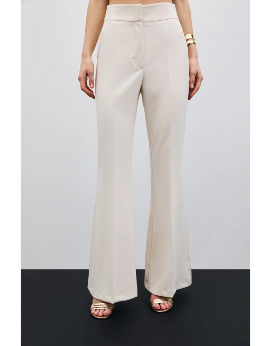 İspanyol Paça Pantolon - Bej