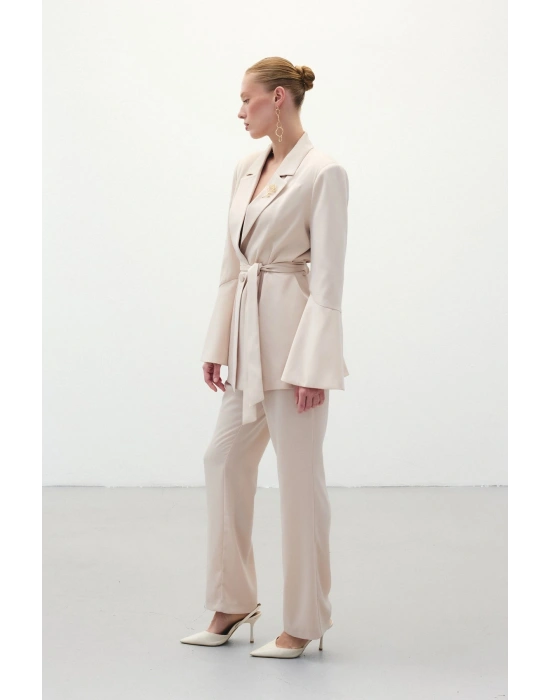 Klasik Düz Pantolon - Bej