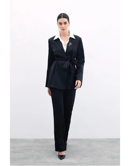 Klasik Düz Pantolon - Siyah