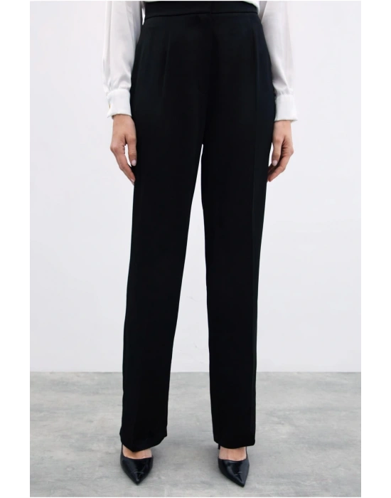 Klasik Düz Pantolon - Siyah