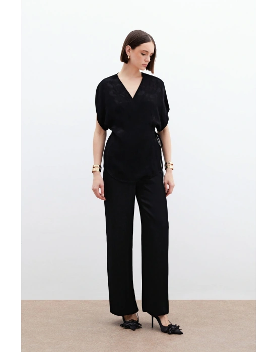 Cepli Bol Pantolon - Siyah