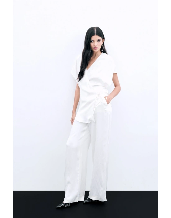 Cepli Bol Pantolon - Ekru