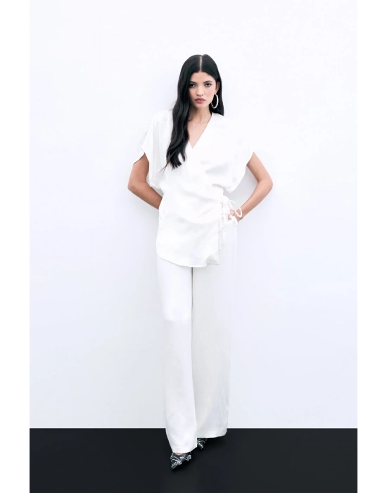 Cepli Bol Pantolon - Ekru